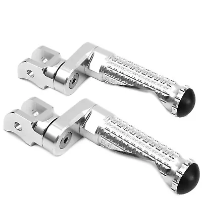 MPRO 1 Inch Extended Silver Front Foot Pegs Fit YZF R1 00-08 09 10 11 12 13 14 • $59.86