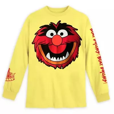 Disney Store Muppets Animal Long Sleeve T-Shirt Yellow Tee For Adults NEW • $39.95