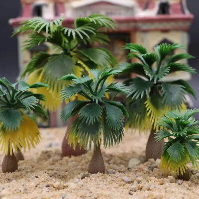 15pcs Coconut Palm Tree Palm Tree Model Miniature Palm Trees Desert Diorama • £9.33