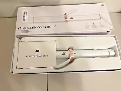 T3 SinglePass Curl 1- 1/4  Professional Curling Iron - White/Rose - • $69.99