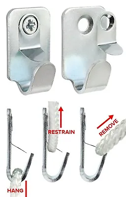 HEAVY DUTY STEEL SAFETY PICTURE FRAME MIRROR CANVAS HOOKS 15kg SCREWS & PLUGS • £20.85