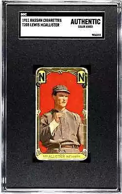 Sgc Altered T205 Lewis Mcallister 1911 Gold Border Graded Authentic Hassan Tphlc • $71.97