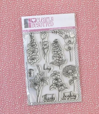 £8 • Buy Clearly Besotted Stamps Miniature Floral Collection Stamp Set