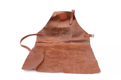 WITLOFT Dutch Chefs/Workman Brown LEATHER APRON 23.5  X 33  -B98 • £20