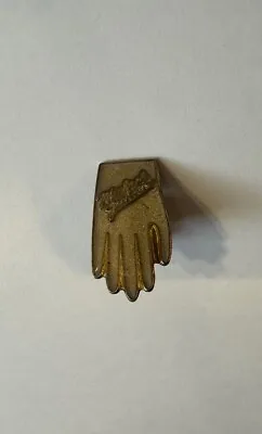 SIGNED MICHAEL JACKSON White Glove  PIN Gold Tone 1” 1980’s • £5.63