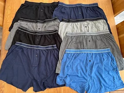 Ex-M & S Cool & Fresh 100% Cotton Jersey Boxers - BNWOT - Many Colours/Sizes • £3.99