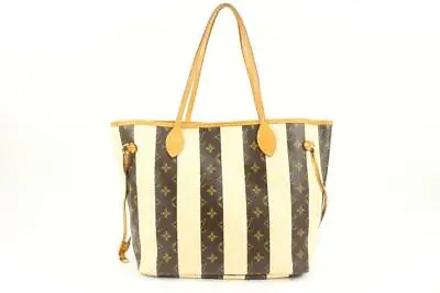 $2760 • Buy Louis Vuitton Limited Monogram Stripe Rayures Neverfull MM Tote 124lv7