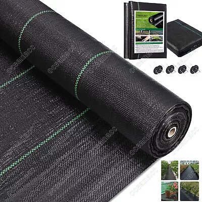 Weed Control Fabric Heavy Duty Ground Cover Membrane Sheet Garden Landscape Mat • £94.99