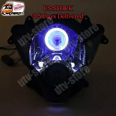 MF Front Headlight HALO  Blue Angel Eye Fit For Suzuki 2006-2007 GSXR600/750 A09 • $269