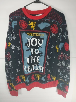 $10 • Buy Game Of Thrones Sweater Men's Medium Westeros Joy To The Realm Christmas