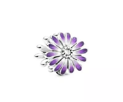 $40 • Buy PANDORA Charm Sterling Silver ALE S925 PURPLE DAISY FLOWER 798775C02  NS30