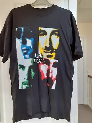 Original Vintage U2 Popmart 1997 European Tour T-Shirt Size XL • £26.99