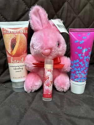 Avon Silicone Glove + Naturals Peach Antibacterial Hand Gel +  Bunny +  Lip Balm • $5.99