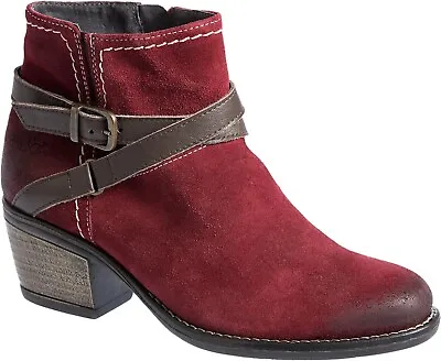 Women's Bos & Co Greenville Waterproof Suede Ankle Boots Made In Portugal NEW! • $35.06