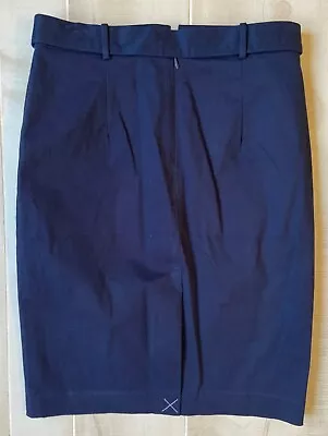 J. Crew Blue Belted Cotton Blend Pencil Skirt   Skirt Size 4 Woman’s • $10