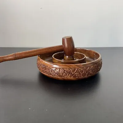 £12.99 • Buy Wooden Decorated Gavel And Block Made In India Approx 7.5inches In Diameter