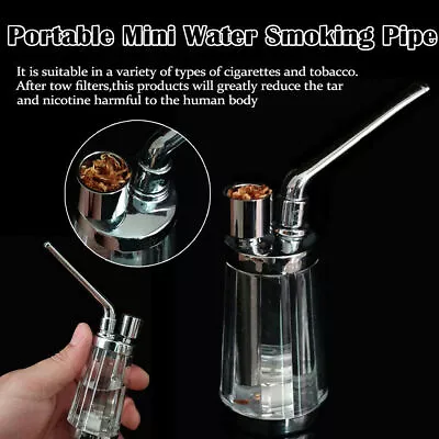 UK Portable Mini Small Water Bong Herb Smoking Pipe Tobacco Hookah Shisha Smoker • £6.15