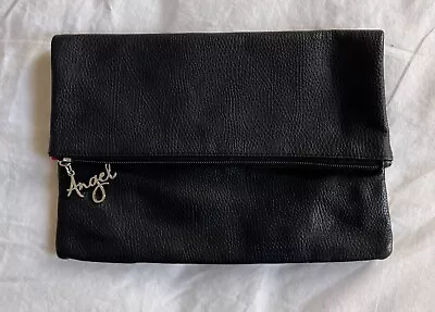 Vegan Leather Victoria's Secret Black Clutch Purse - Holds A Lot! • $18.99