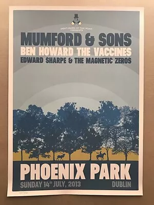 Mumford & Sons Edward Sharpe Phoenix Park Dublin Ireland July 14th 2013 Poster! • $319.99