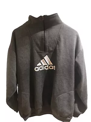 Vintage Adidas Jumper Mens Small  Crew Neck Pullover Sweatshirt Logo Y2K • $49