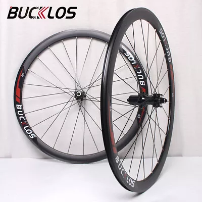 700C Road Bike Wheels Set Front Rear Carbon Hub Clincher Rim For Shimano 8-11S • $296.99