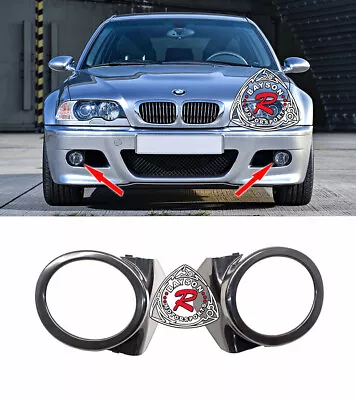 Fits 99-06 BMW E46 M3 Front Bumper Only Fog Light Round Trim Cover (ABS) • $12.99