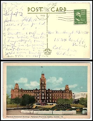 1948 US Postcard - Montpelier Vermont To Columbus Ohio U15 • $2.99