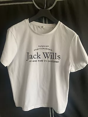 Ladies Jack Wills T-shirt  Uk Size 12 Slight Washable Mark On Back • £3.99