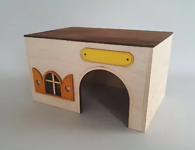 Degu Hamster Wooden House Pet Small Animal Rat Mice Gerbil Home With Window Nest • £12.99