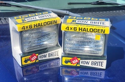 $49.99 • Buy 2 Hobbs Row Brite 71915-01 Halogen Trapezoid Light Lamp 12 Volt 50 Watt 4x6 Lens