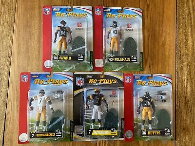 NFL 5 Set Pittsburgh Steelers GRACELYN RE-PLAYS Figure New 3.75 Ben Bettis Ward • $175