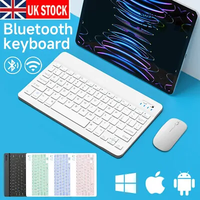 Universal Bluetooth Wireless Keyboard Mouse For 10  10.1  IOS Android Tablet PC • £12.99