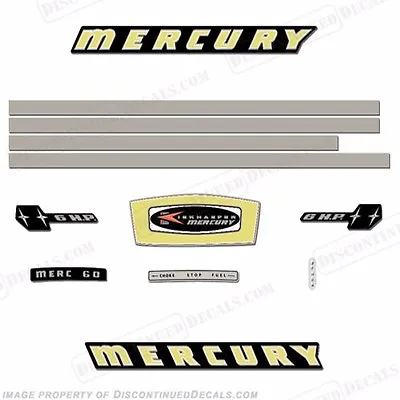 Fits Mercury 1965 6hp Outboard Decal Kit - Reproduction Decals In Stock! • $69.95