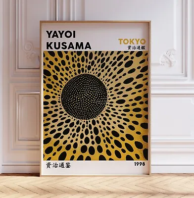 Yayoi Kusama Print Flower Exhibition Poster Japanese Art Floral Wall Décor • £19.99