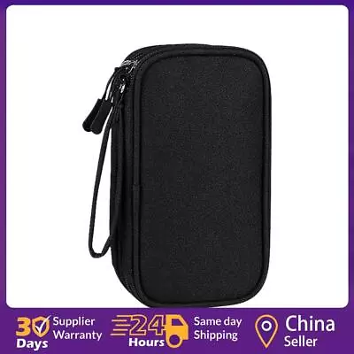 Digital Storage Bag Organizer Portable Data Cable Earphones Holder (Black) ☘️ • £7.67