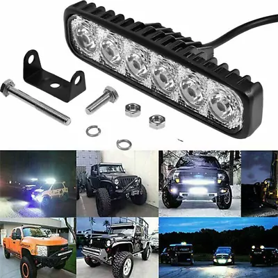 18W 6inch LED Work Light Bar SPOT BEAM OFF ROAD DRIVING FOG 4WD LAMP UTE SUV • $8.99