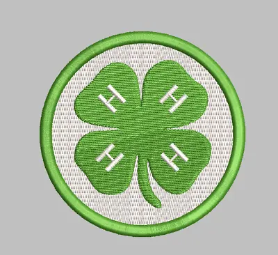 Four Leaf Clover 4 H Club Patch Iron On Sew On Hook Satisfaction Guaranteed • $7.99