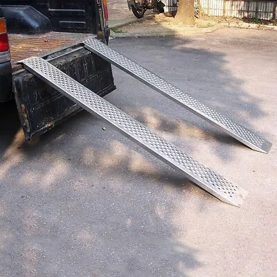 2×Non-Slip Loading Ramps Galvanized Steel HEAVY DUTY For Trailers Vans Motorbike • £68.99