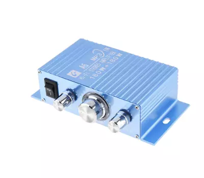 A6 DC12V 2.0 Channel MP3 In Hi-Fi Stereo Amplifier 180W+180W With 3.5AUX Interfa • $16.65