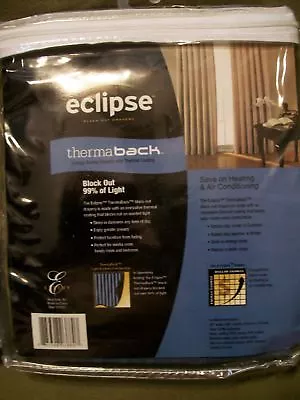 Thermaback Eclipse Black Out Drapery Panel 42 In By 84 In Blue • $9.99