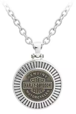 Harley-Davidson Men's Gold Toned Steel Bar & Shield Chain Necklace HSN0050-22 • $74.95