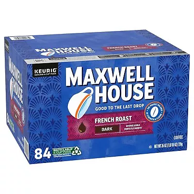 84 Pods Maxwell House French Roast K Cup Coffee Pods Dark Roast New • $61.87