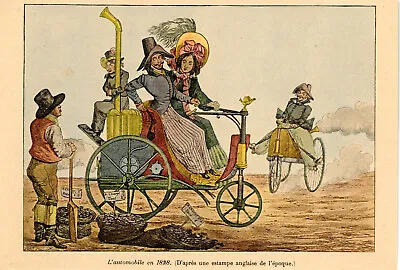 Futuristic Engraving: The Automobile In 1828. English Print  • $12.96