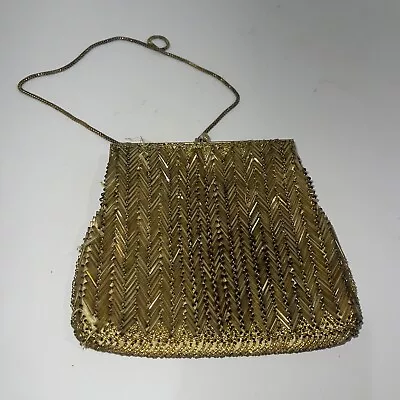 Vintage Magid Gold Beaded Evening Bag • $10