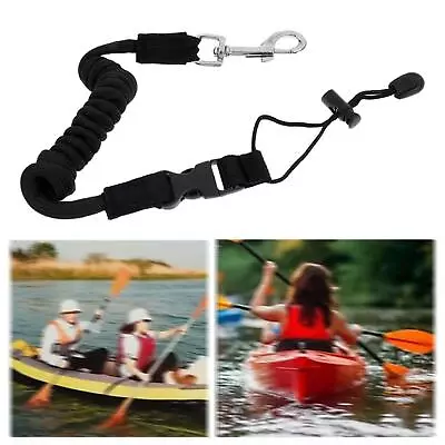 Coiled Fishing Rod Leash Stretchable Leash Kayak Paddle Tether Leash Kayak • £7.40