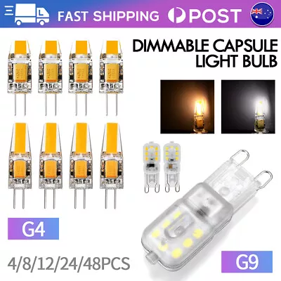 Capsule Light Bulb 3/6W AC12/220V G4 G9 White LED Dimmable Replace Halogen Lamps • $9.09