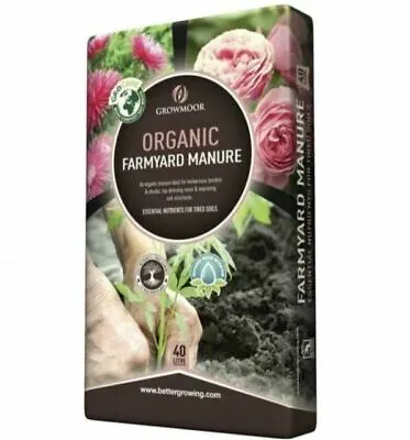 £8.49 • Buy GROWMOOR Organic Farmyard Manure 40 Litre Bag