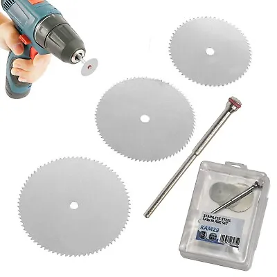 £3.47 • Buy Saw Disc Cutting BLADE SET Dremel Mandrel Mini Rotary Multi Tool Drill Kits Box
