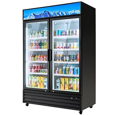 53  2 Glass Door Cooler Display Refrigerator 40 CF ETL Commercial Merchandiser • $2099.99