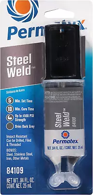 84109 Permapoxy 4 Minute Multi-Metal Epoxy 0.84 Oz.  Grey • $14.22